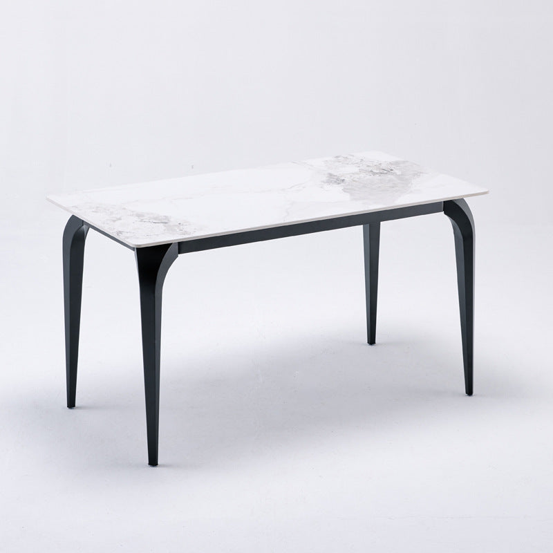 Rock slab dining table small apartment for homenew arrival modern casualaccessible luxury dining table rectangular dining table elephant leg dining table