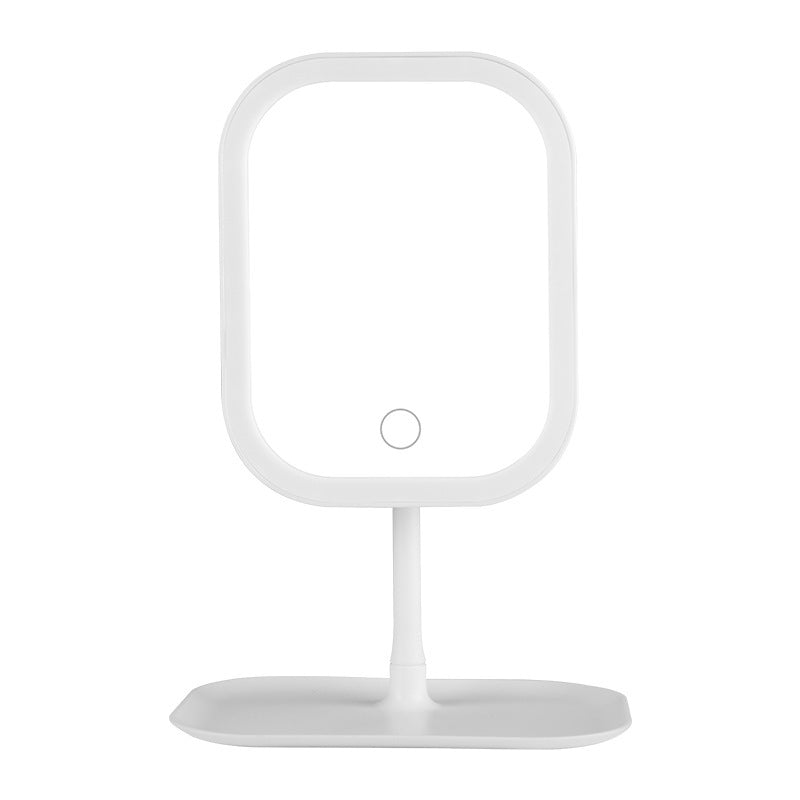 Led makeup mirror - portable desktop vanity mirror with light for students, dorms, and travel - compact and portable