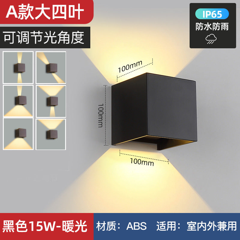 Waterproof led wall lamp courtyard balcony outdoor pillar lamp simple creative garden outdoor stairs wall washer wall lamp