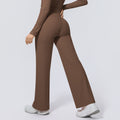 New arrival cross-border double-sided nylon high waist elastic loosecasual wide-leg nine-point pants running fitness yoga bottom pants