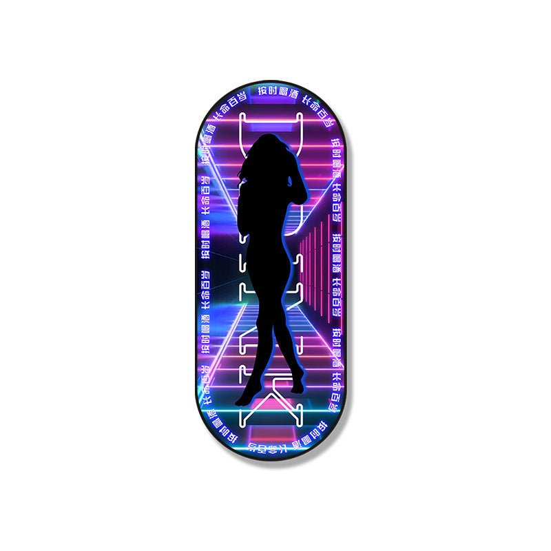Bar nightclub sexy beautiful woman led ambient light hanging painting KTV tavern box club luminous abyss mirror decorative painting
