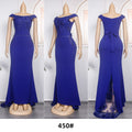 new european and american style african women's bridesmaid dresses long gowns  train evening party dresses