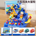 Car adventure challenge: kids' toy cars, trains, rockets, parking garage - educational birthday gift for baby boys