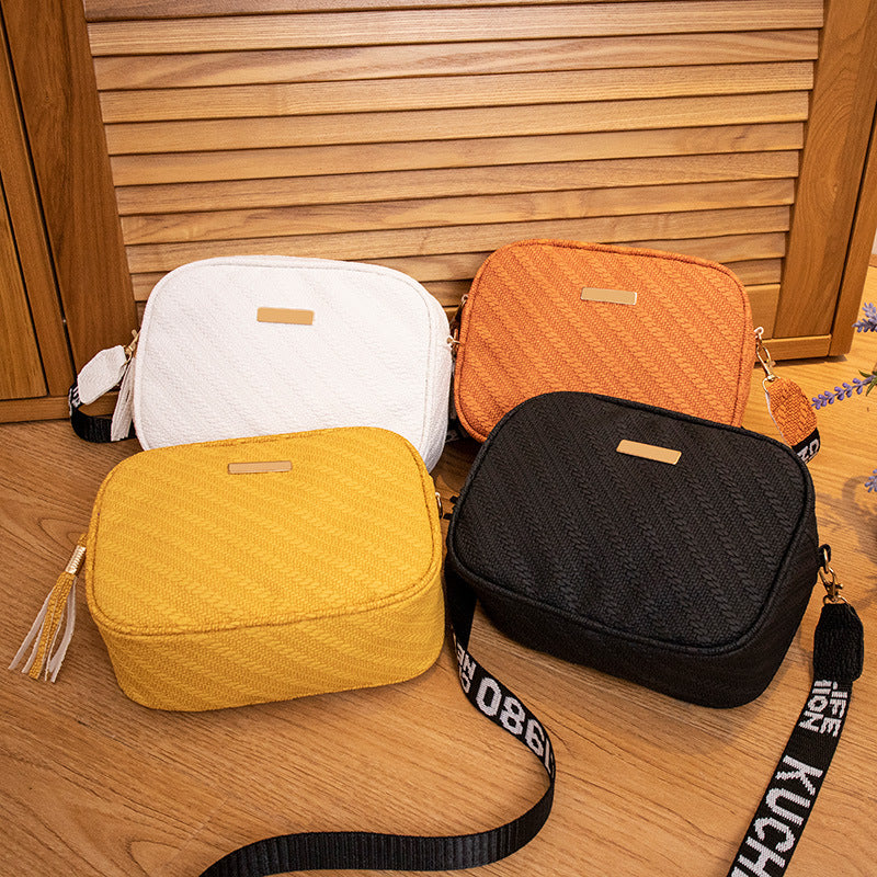 Embossed camera bag new 2023ladies bag printed shoulder strap mobile phone bag  bag women's versatile women's bag