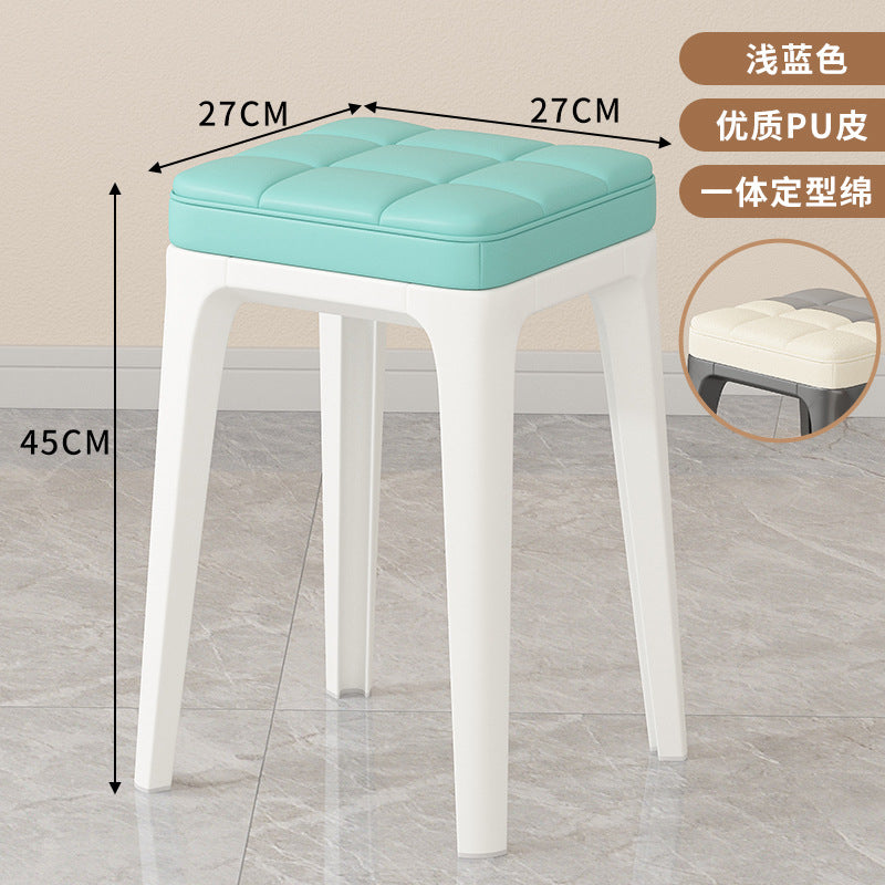 Modern minimalist plastic stool -  new arrival chair - dining chair - light luxury high-end feel - home use - small apartment dining table chair