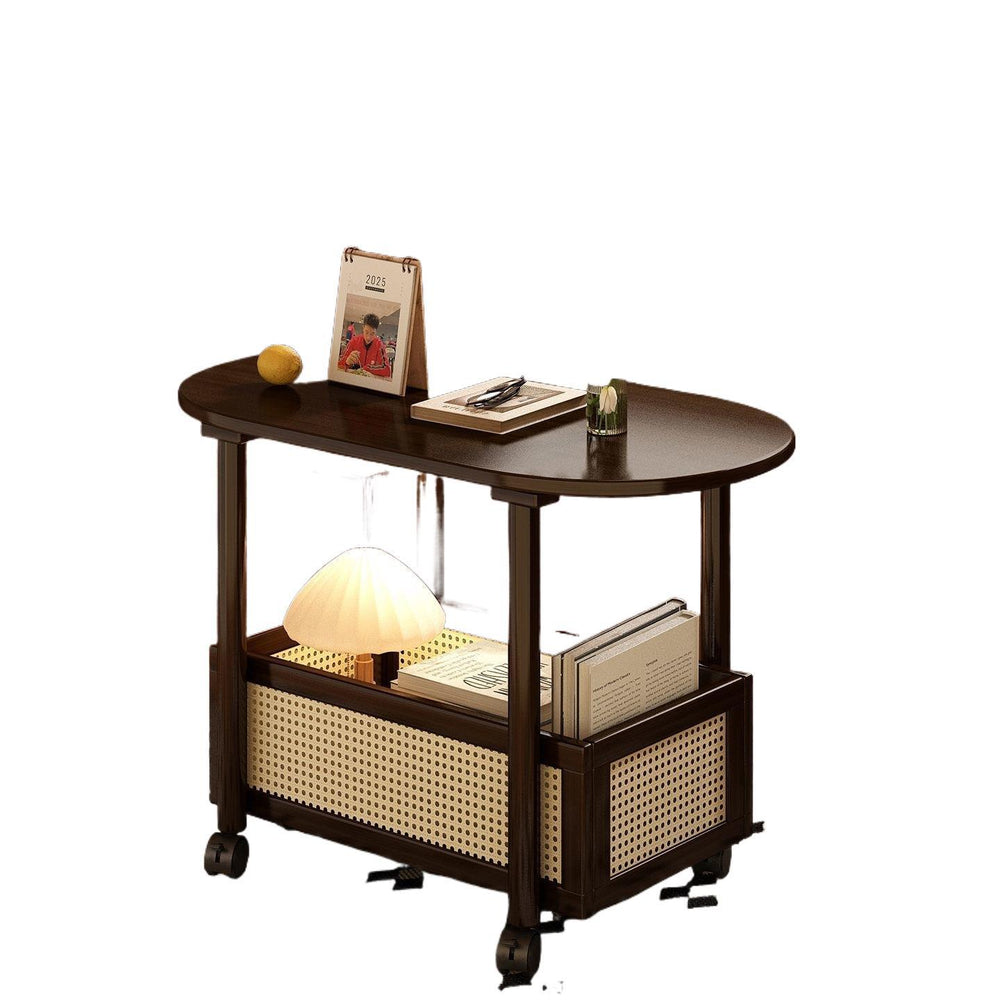 Medieval style bamboo coffee table, side table, corner table, sofa, living room, movablefor home, small trolley, small table, snack storage rack