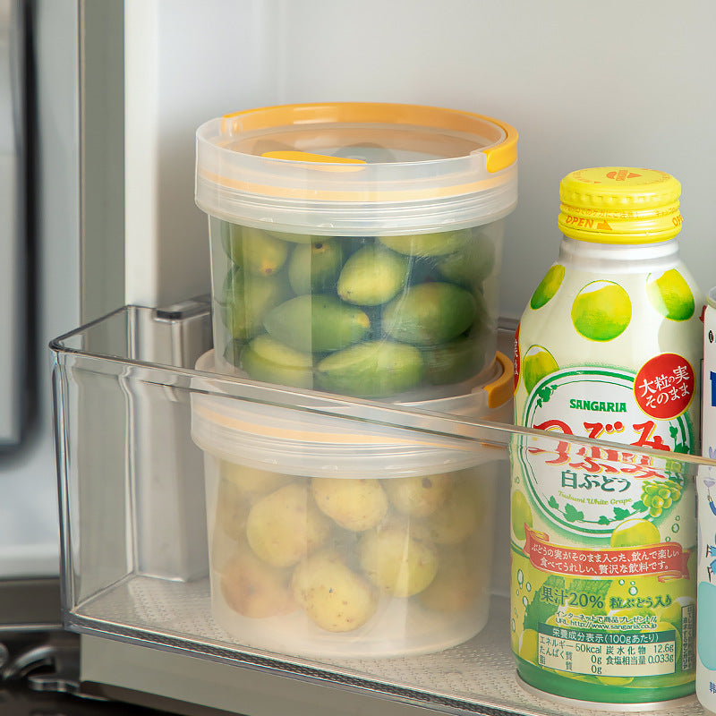 Portable Portable Orange Olive Storage Box Plastic Food Grade Sealed Fresh-keeping Box Kitchen Refrigerator Fruit Storage Box