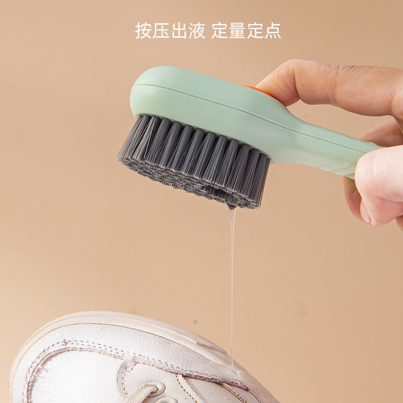 Shoe brush for home push-type automatic liquid adding laundry brush washing clothes shoe cleaning brush wholesale storage detachable washable