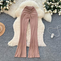K-stylehigh waist pleated casual pants straight-leg pants for women springnew arrivalwork clothing silmslimming look to show leg lengtheasiest for matchpants