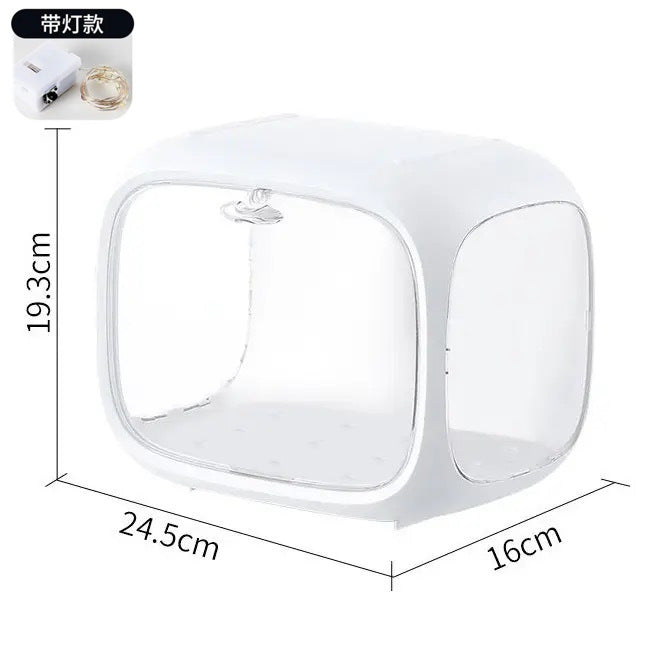 Blind box new POP MART figure storage box with lamp desktop display stand acrylic cartoon plastic space capsule
