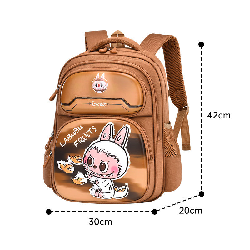 Labubu children's schoolbag new girls primary school students 2345th grade cartoon animation burden reduction ridge backpack