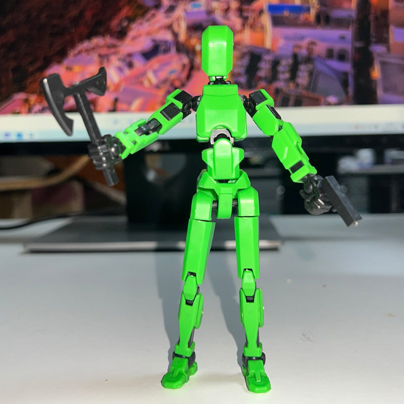 Cross-border lucky 13 multi-joint movable doll creative collage ornament puzzle building block decompression boy toy wholesale