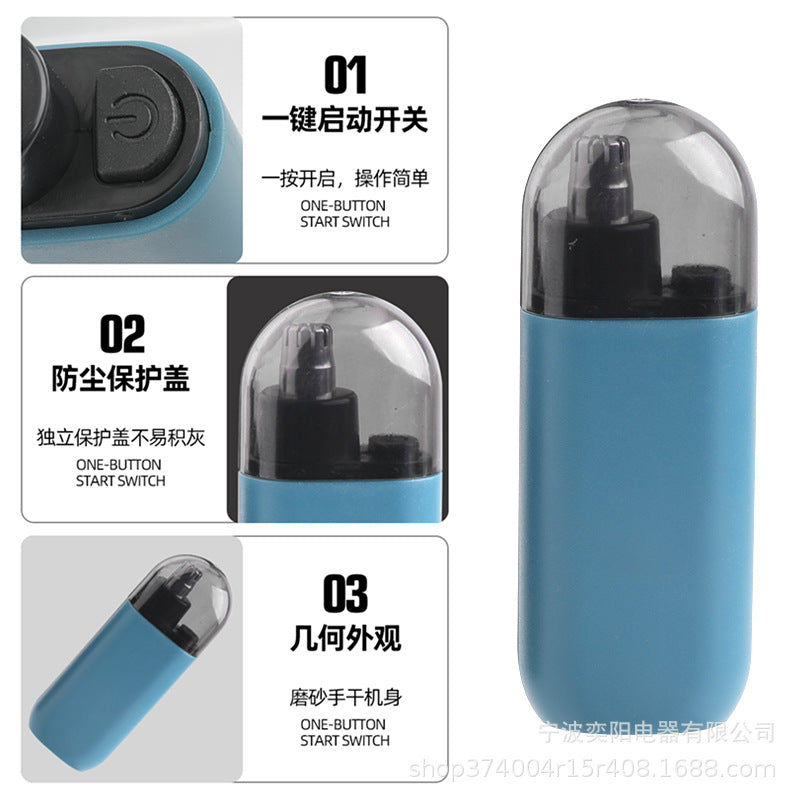 Hot-selling nose hair trimmer - rechargeable electric men's grooming hair trimmer, mini portable nose hair remover