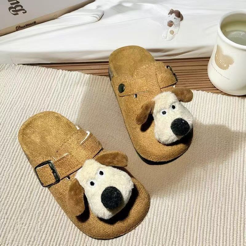 Kids cartoon cute birkenstock shoes non-slip toe-cap half slippers outwearspring & fallthick sole mule birkenstock shoes lazy shoes