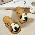 Kids cartoon cute birkenstock shoes non-slip toe-cap half slippers outwearspring & fallthick sole mule birkenstock shoes lazy shoes