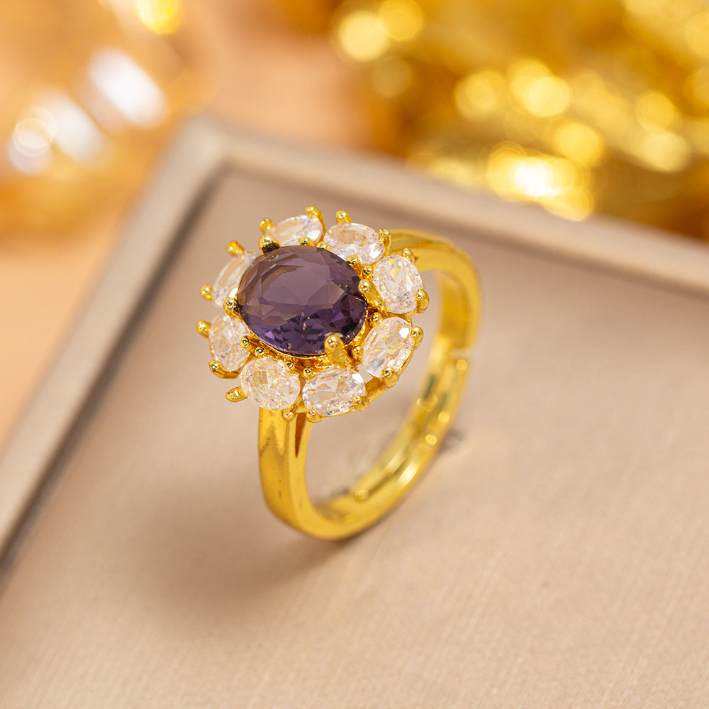 hot-selling design, full of diamonds, inlaid with zircons, exquisite women's openable adjustable rings, popular fashion accessories