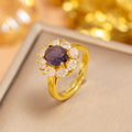 J17 gold-amethyst ring