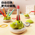 3-in-1 dinosaur exercise machine: kids' bouncing bar, bouncing toy, foot-powered rocket launcher - sensory integration training toy