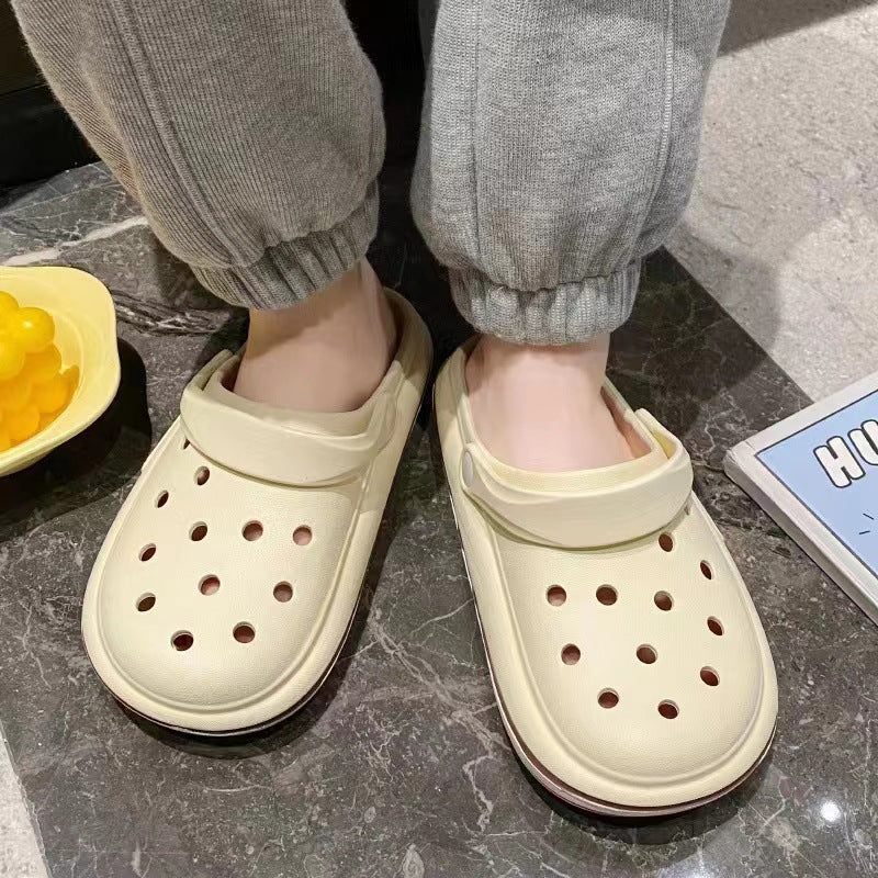 Personalized new arrival rubber and plastic feel fashion men's and women's clogs, lightweight non-slip toe shoes, inner and outer wear sandals