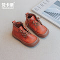 First come, first served! get a pair of kids' casual shoes for just ¥9. new autumn/winter collection: boys' double-layered cotton short boots, student square-toe, fleece-lined shoes