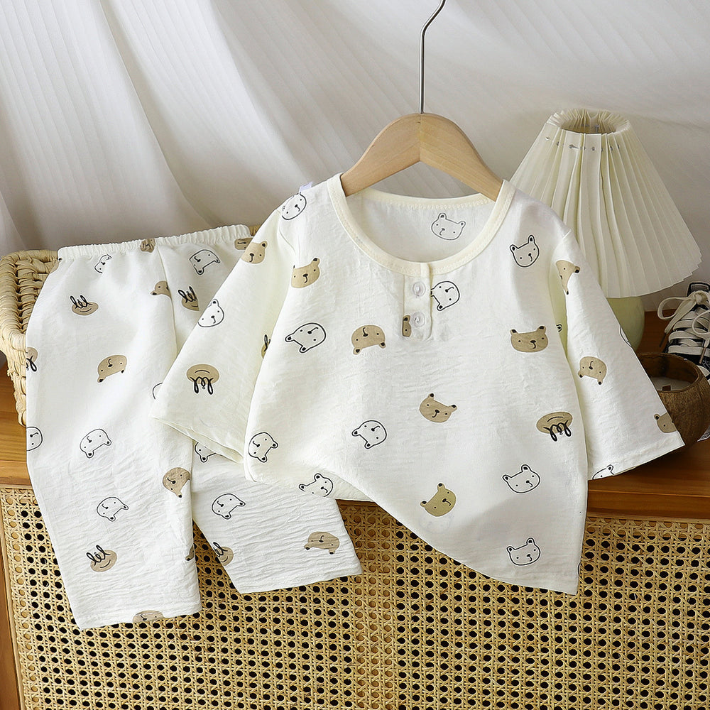 Kids' summer pajamas: boys' and girls' loungewear, lightweight cloud cotton set for toddlers and young children - perfect for air conditioning