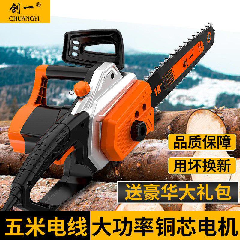 Chuangyi electric chain saw multi-functional for home saw firewood 16inch saw wood electric saw chain saw 220v electric saw logging saw
