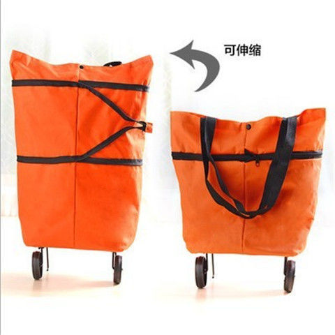 Shopping bag Korean version of Oxford cloth folding dual-purpose tug bag foldable shopping bag, portable travel bag wholesale