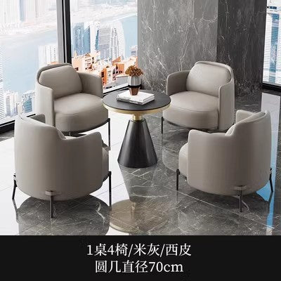 Business negotiation single sofa hotel lobby rest area sofa office light luxury reception sofa booth