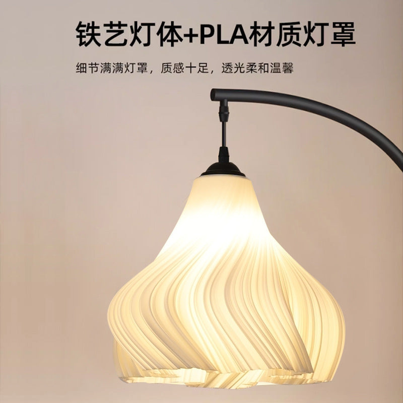 French cream fishing light sofa floor lamp living room sofa side atmosphere high value art bedside lamp decorative lamp