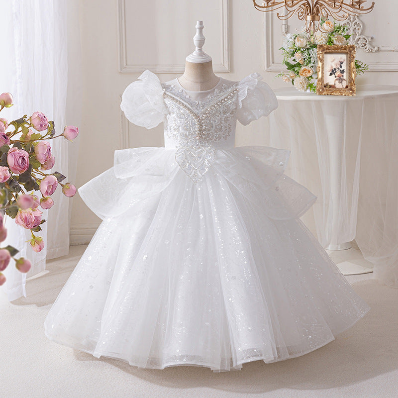 hot-selling classy dress girl tutu skirt accessible luxuryniche style flower girl wedding dress evening dress elegant performance dress