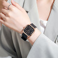 Square watch women's middle school students casual harajuku elegant small dial k-style artsyretro mori girl digital women's watch