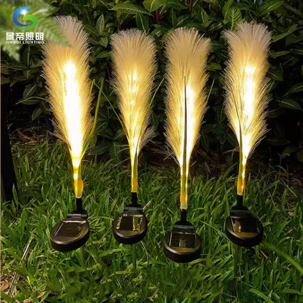 Solar Reed Light Outdoor Waterproof Floor Plug-in Light Courtyard Landscape Garden Lighting Decoration Fiber Optic Reed Lawn Light