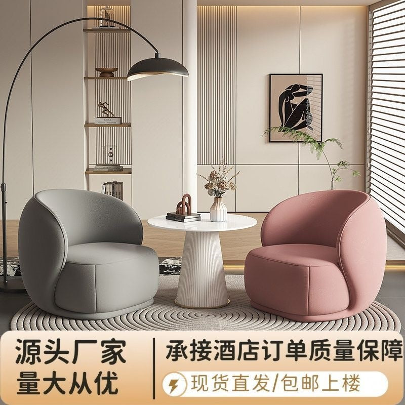 Balcony casual table and chair single sofa modern casual lazy casual chair creative designer reception negotiation combination