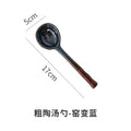 Japanese-style stoneware creative coffee spoon dessert spoon - cute, high-value, long-handled spoon for restaurants and home use - perfect for serving soup and eating