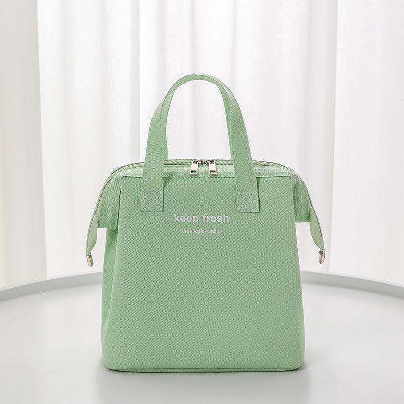 Oxford cloth bento bag, new student portable lunch bag, bring rice bag to work, large capacity thickened thermal insulation lunch box bag