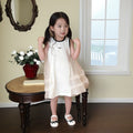Girls' stylish sleeveless tank top princess dress -  summer new arrival - baby girl puffy patchwork mesh dress