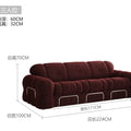 Nordic light luxury retro steel tooth velvet fabric sofa italian medieval style house living room small apartment three-seater