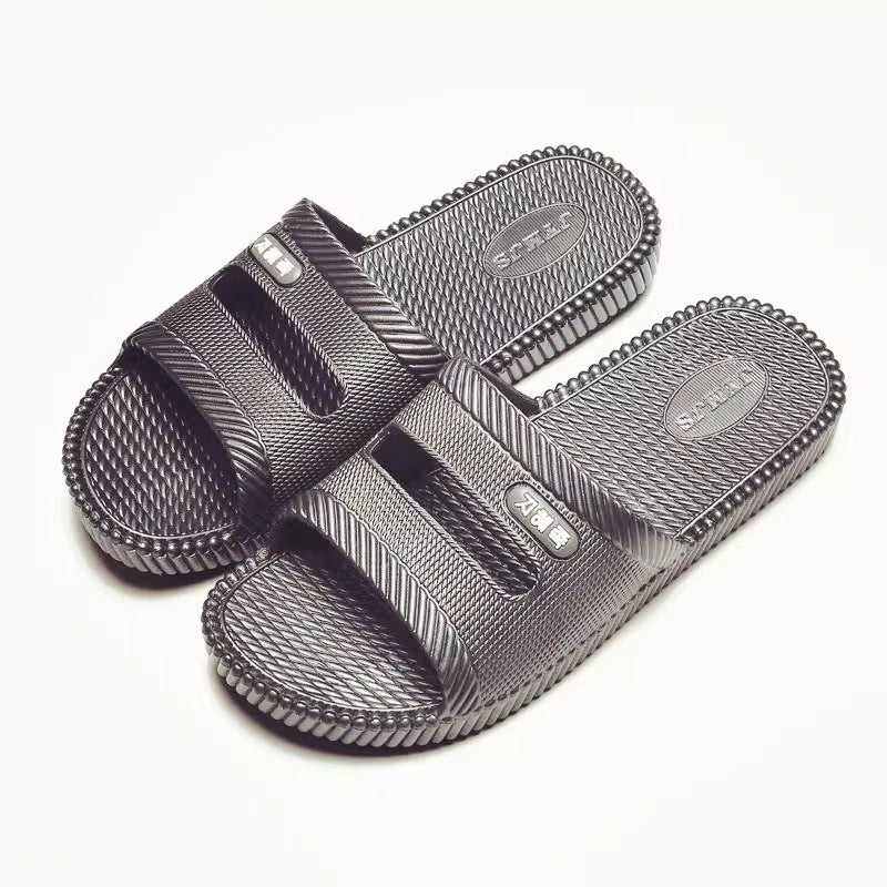 Home shoes men's and women's couple indoor slippers thickened quick-drying lightweight soft sole non-slip flat bottom hotel slippers flip-flops