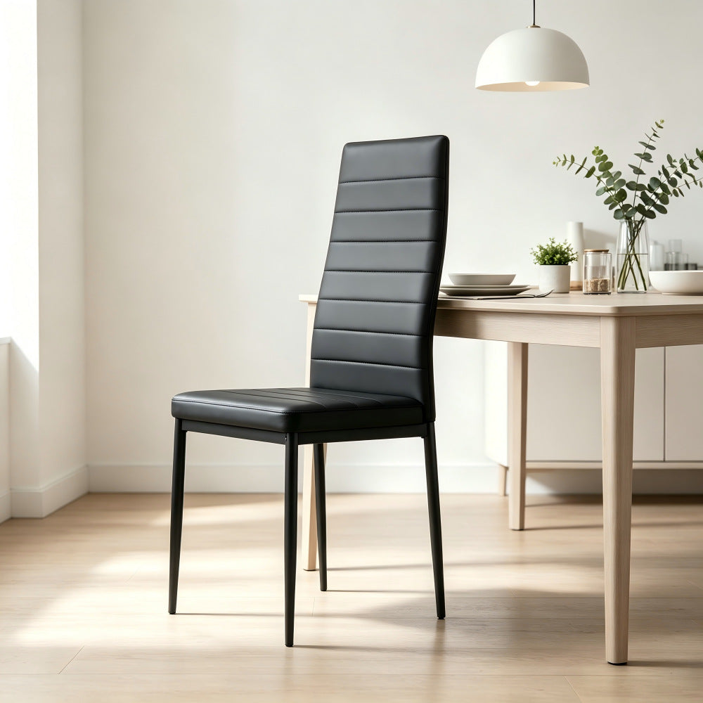 Horizontal line chair soft chair dining chair leisure chair back chair export cross-border accessible luxuryfor homeclassy dining table and chairs