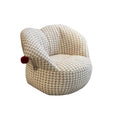 Clown lazy single sofa french cream style living room balcony design casual fabric rotatefor home sofa chair