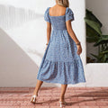 tk cross-border women's bohemian chic summer dress - floral maxi dress for beach vacations