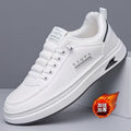 Men's 2025 winter new arrivals: soft-soled sneakers, white shoes, non-slip casual athletic shoes, thickened and fleece-lined warm sneakers
