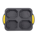 New food-grade 4-cavity silicone bread mold baking pan, home cake mold, diy baking tool
