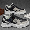 Men's spring versatile casual work shoes - leather, waterproof, athletic, height-increasing, white trendy sneakers for work and everyday wear