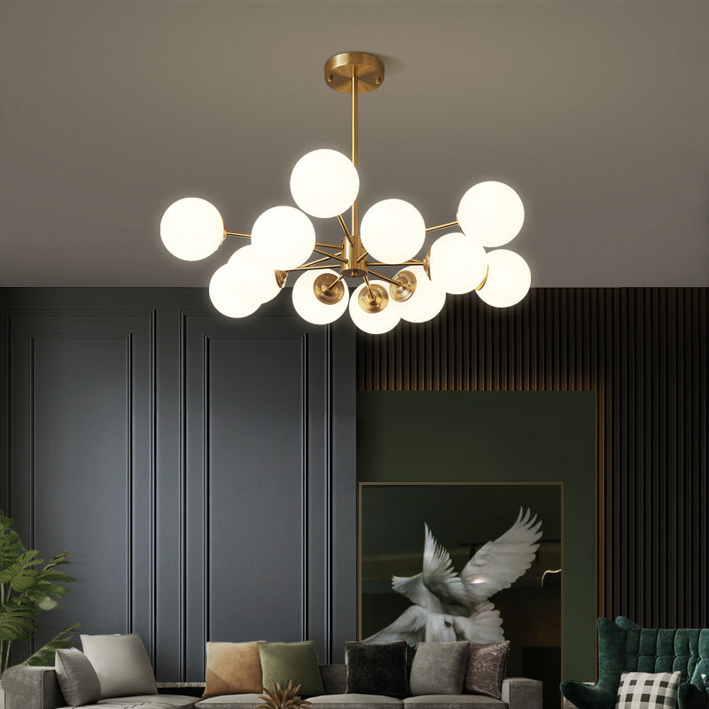 [Strict selection] All-copper Nordic molecular lamp magic bean hanging living room lamp designer creative personality post-modern lamps