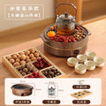 Ru kiln cup [16-piece tea making set] steaming and cooking integrated yuexi pot
