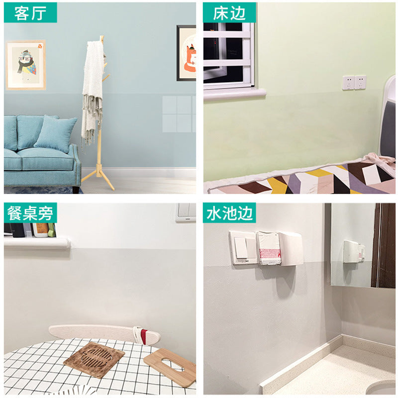 Electrostatic wall protective film, glue-free matte, bright, anti-kick and anti-dirty, transparent wall sticker, dustproof and waterproof film, self-adhesive