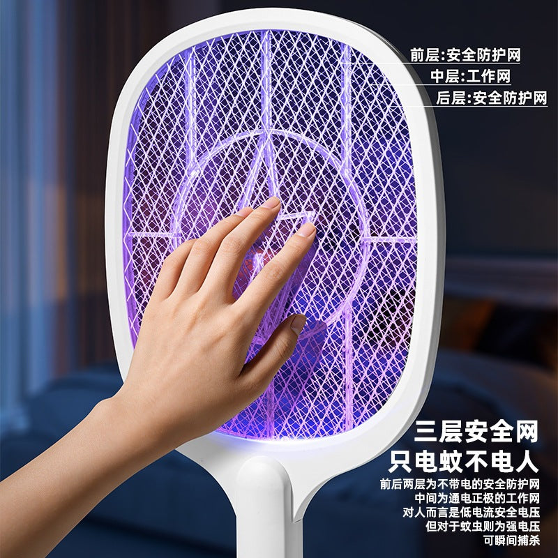 2-in-1 lightning mosquito swatter new arrival mosquito killer rechargeable mosquito swatter usb for home cross-border electric mosquito killer lamp