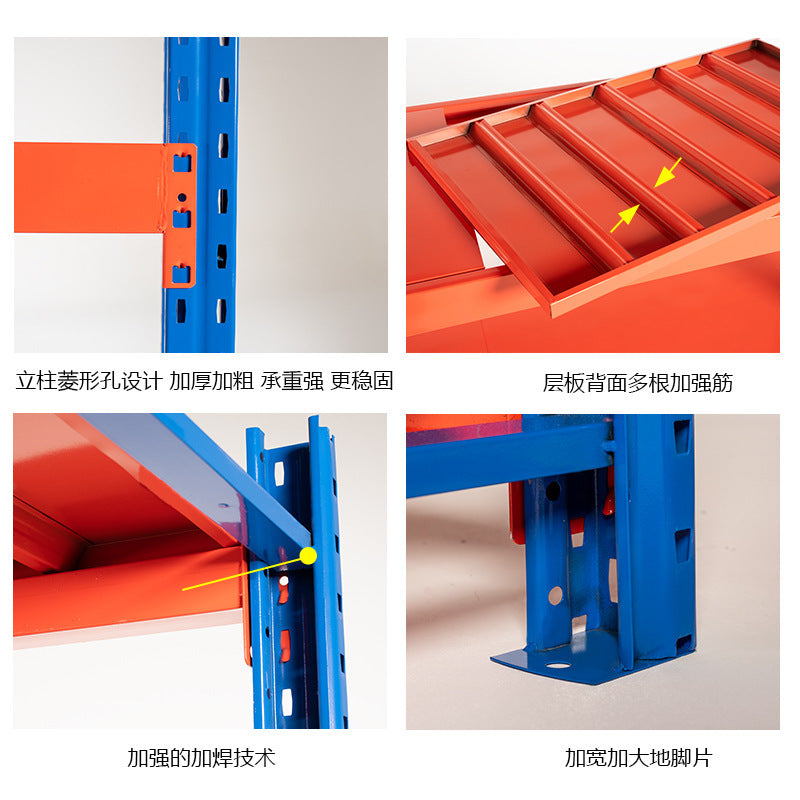 Chengdu Supermarket Warehouse Shelves Storage Display Shelves Heavy-duty Multi-layer Storage Shelves Heavy-duty Shelves Iron Shelves