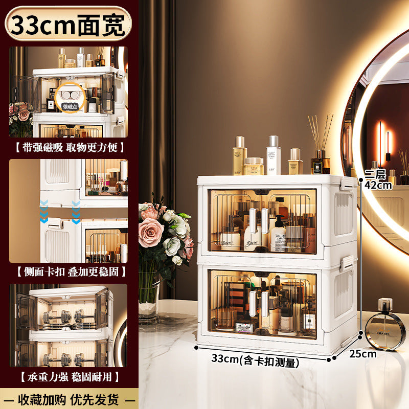 33-75 Plastic cosmetics cabinet storage storage box, folding transparent storage cabinet finishing multi-layer, starting from one piece for approval